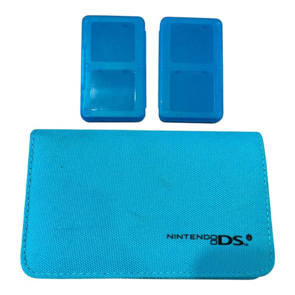 Nintendo DS Game Holder Case Blue Cartridge Storage 2 Cartridge Holders - Picture 1 of 5